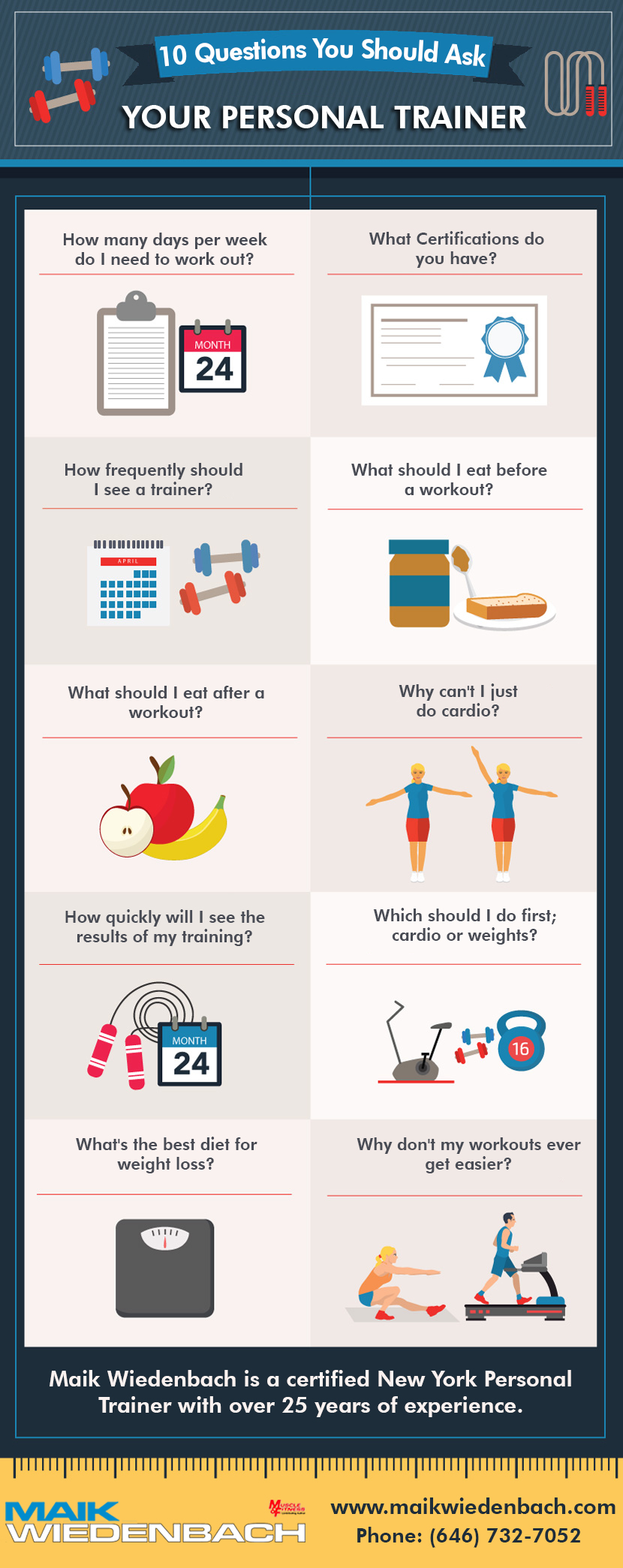 Infographic : 10 Questions You Should Ask Your Personal Trainer
