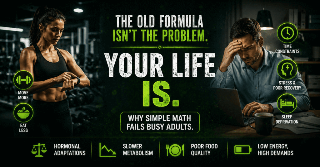 Why “Eat Less Move More” Stops Working for Many Busy Adults