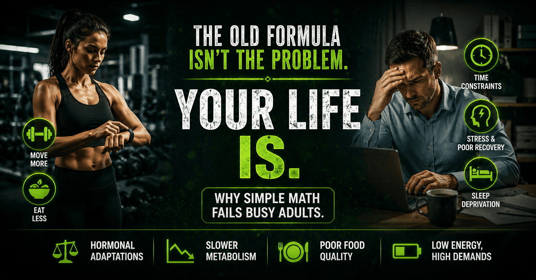 Why “Eat Less Move More” Stops Working for Many Busy Adults